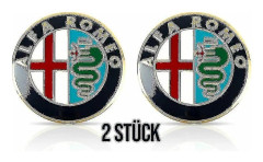 "QD " 2 st 74mm Alfa Romeo Emblem Gt 147 159 Brera Mito Giulietta Giulia Motorhuv-yky