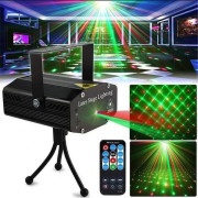 Swonuk® Laser Scenljus, LED-ljus Stroboskopprojektor Festljus Kvällsfjärrkontroll Spegelboll DJ-belysning_NN