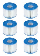 "QD "29001B01DEMGBAI Intex-29001E PureSpa Typ S1 Easy Set Pool Filterpatroner, (6 filter, 1-pack, blå)