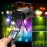 {NT} Mini Laser DJ-belysning 100mw Party Light Spel R&G Projektor Fjärrkontroll