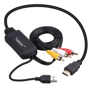 /QD/HDMI till AV/RCA-omvandlare