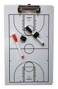 Coach Board Torktavla för Coaching Dubbelsidig Design Strategitavla Whiteboard för Basket White_ NN