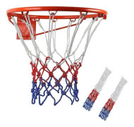 Set med 2 professionella basketnät, basketnät för utbyte, nät för basketkorg, basketkorg, 3 färger, nät för basketkorg, utomhus