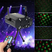 {NT}Laserljusspel Ego Laserlampa Projektor Julbelysning Fjärrkontroll För DJ Disco Jul Röd och Grön