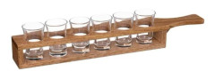 /QD/Shotbricka - Glas och Trä - 6 Shotglas