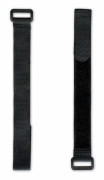 25 st 30cm Svarta Kardborreband med Ögla, 20mm Breda, Kardborrefäste, Återanvändbar Kabelband av Nylon