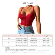 Spetslinne Trendigt Vardagligt Justerbara Axelband Damtopp för Fester Shopping Resor Hemma Vinröd L