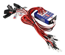 CASA 12 LED Belysningskit Styrning Broms Simulering Blinkande Ljus för 1/10 Skala Modeller RC Bil Yokomo HPI A