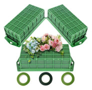 Blomsterskum Cage, 3-pack Blomsterskumblock för Blommor, Blomhållare med Blomsterskum, Cage Bowl F.pa