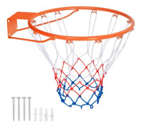 Ø37cm basketkorg med ring & Nät för dörr & Väggmonterad inomhus Mini Basket Hoop Orange