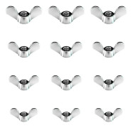 12 st silverzink vingmuttrar m4 m5 m6 m8 sortiment för gör-det-själv-verktyg