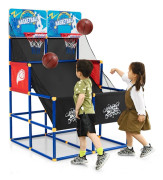 Basket arkadspel för barn Basketställ med 2 korgar 90 x 90 x 140 cm