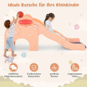 Slide Outdoor 4 in 1 barnrutschkana & tunnel & basketbåge & stege 187,5 x 75 x 77,5 cm Rosa