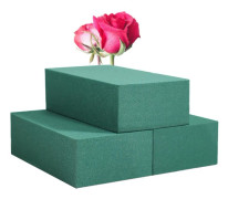 Floral Foam Block 3-pack Grön Våt & Torr Blomsterskum för Färska (22 * 10 * 7CM) & Konstgjorda Blomsterarrangemang, Växtskum