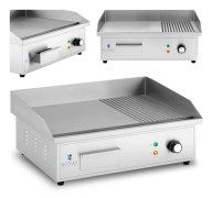 Elgrill, slät, räfflad grillplatta, 548 x 350 mm, 3000 W