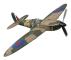Spitfire Mini RC-flygplan, 400 mm vingspann, 15 minuters flygtid,BNF Grön 2Batterier