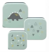 Mellanmålsförpackningar Dino, Blå, 3-pack