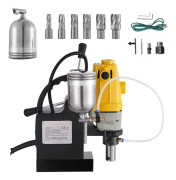 SucceBuy 1100W Magnetborrmaskin, 1224 kg Magnetisk Kraft, 6 st HSS Borrkronor