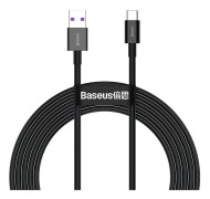 Ladd/Datakabel • USB/USB-C • 2m • 66W/6A • Baseus • Svart
