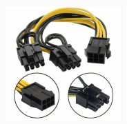 3st Y-Splitt PCIE 6Pin Hona till 2 x 6+2 pin Hane PCIE 30cm