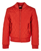 Urban Classics Kids UC Girls Diamond Quilt Nylon Jacket Red / 158/164 Jacka