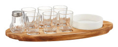 Shonta Shotbricka 6 glas saltkar skål 9 delar