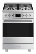 Smeg Köksspis Med Naturgas Sinfonia 60x60 Cm 4 Brännare Med Ugn