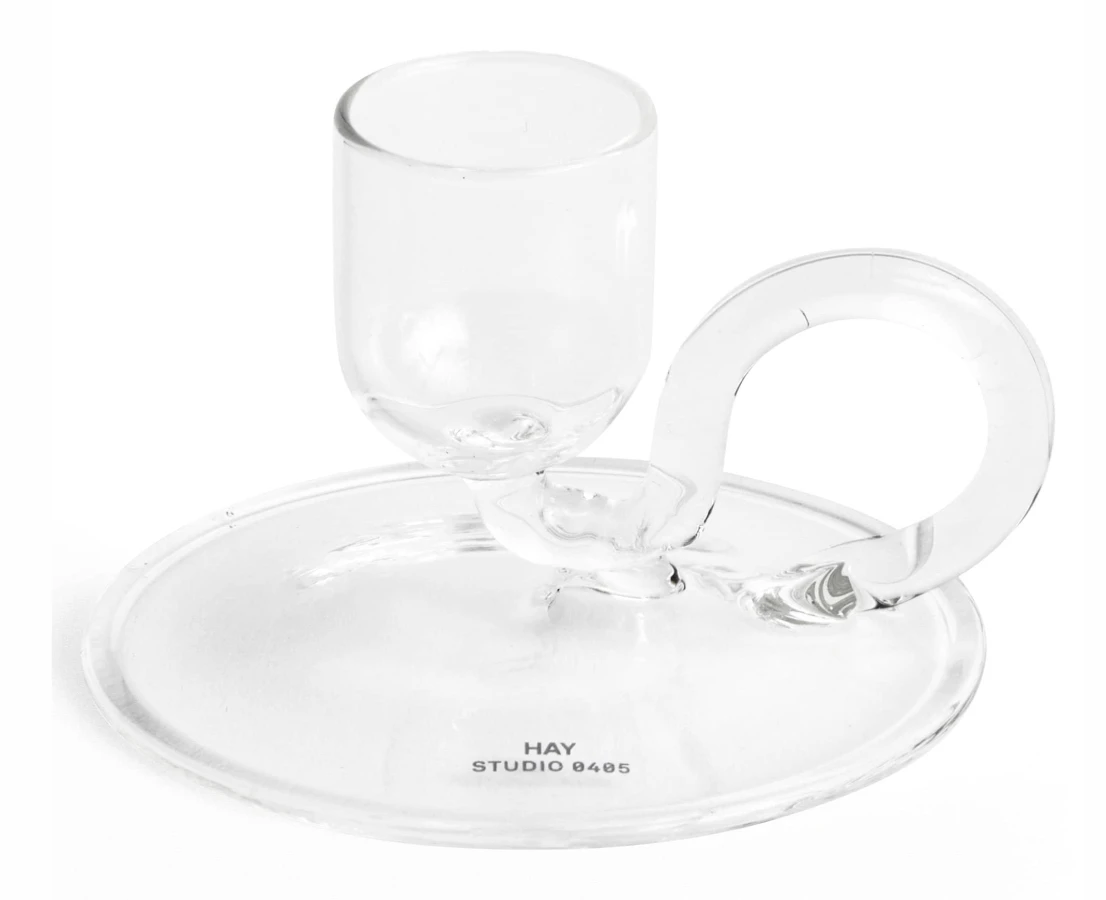 Hay Curved ljusstake, clear