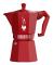 BIALETTI Moka Exclusive 6 koppar i rött
