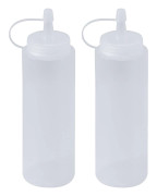 Squeezeflaska 260 ml med lock, 2-pack