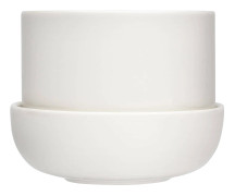 Nappula Kruka med Fat 17x13 cm Vit