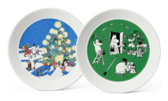 Mumin Tallrikset Teckning & Jul
