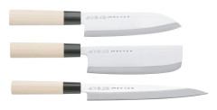 Houcho knivset Santouku, grönsakshacka & sashimi