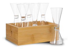 Sagaform snapsglas i bambubox
