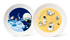 Arabia Moomin Office & Winter Night plates, 19 cm