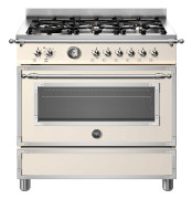 Bertazzoni HER96L1EAVT Heritage gasspis med singelugn, 90 cm, cremevit