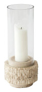 Travertine ljuslykta 13x13 cm