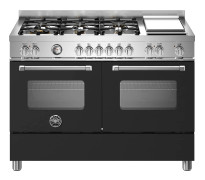 Bertazzoni MAS126G2ENET Master gasspis med dubbelugn, 120 cm, mattsvart