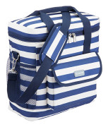 Kitchen Craft ``We Love Summer`` Nautisk-randig medium kylväska, polyester, blå/vit, 32 x 15 x 34 cm -