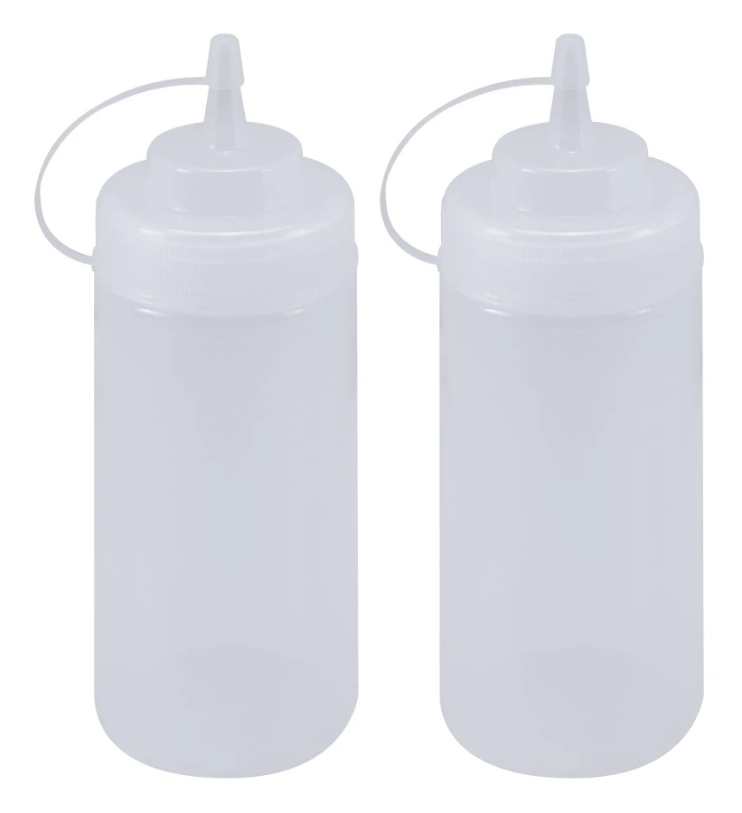Essentials Squeezeflaska 490 ml med lock, 2-pack