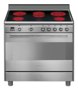 Smeg Spis 90 cm SCD91CMX9 Glaskeramikhäll Rostfritt