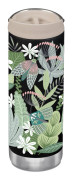 Klean kanteen isolerad flaska 473 ml, butterflies & daisies