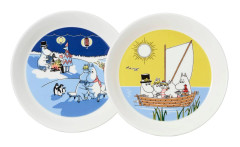 Mumin Segling & Vinterbrasa tallrik 19 cm