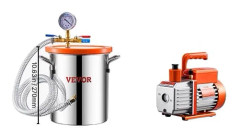 Vakuumkammarsats, 3 gallons kapacitet, 3,5 CFM pumpprestanda,3.5 CFM 3 Gallon