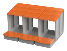Hönsnäste, Rullande Design, Flera Kompartmentsalternativ,3 FACK, orange