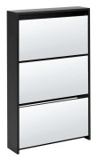 Skoskåp Midfield Svart, Silver, 63x17x103 cm - Svart, Silver, 63x17x103 cm
