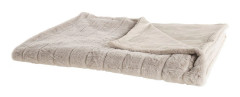 Filt Beige Polyester 180 x 220 cm Överkast Gyllene Marmormönster Vardagsrum Sovrum