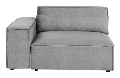 Hörnsektion Höger Sittplats Grå Tyg 1-sits Soffmodul Modern Enkelsits