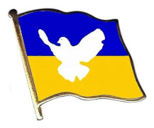 Ukraina Flagga Nål Dubbelsidig nationell flagga Nål Fredsduva Nål För Jackor, Ryggsäckar, Hattar (5/10/20st)