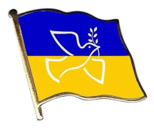 Ukraina Flagga Nål Dubbelsidig nationell flagga Nål Fredsduva Nål För Jackor, Ryggsäckar, Hattar (5/10/20st)